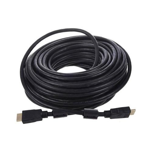 PLASTİK DÜZ SİYAH 20 METRE GOLD POŞETLİ HDMI KABLO 