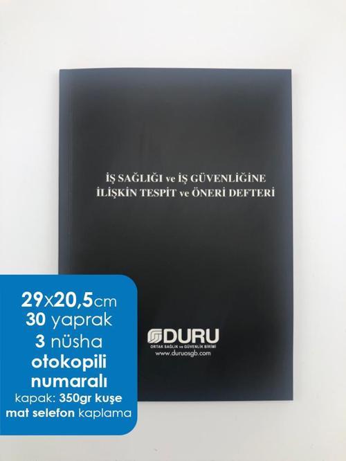 DURU OSGB İş Sağlığı ve Güvenliği Defteri Otokopili