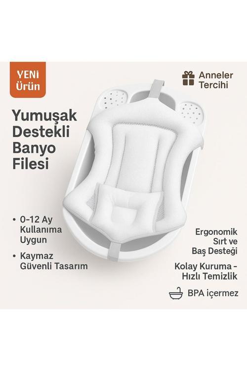 Kafa Yastıklı Köpük Modern File, Bebek Banyo Filesi ( Katlanır Küvet Için Uyumludur. )