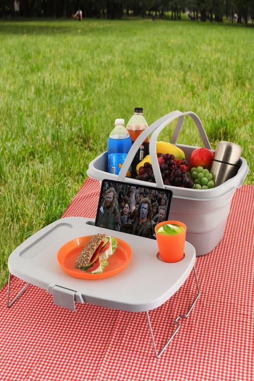 Katlanır Piknik Sepeti Masalı Gri