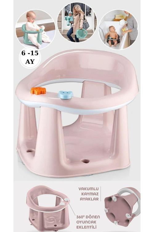 Bebek Banyo Oturağı - Vakum Tabanlı Bebek Mama Oturağı - Bel Destekli Vakumlu Mama,Pudra