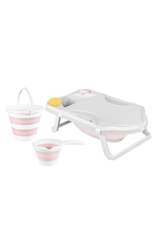 Fileli Katlanabilir Banyo Seti Pudra 5 Li Set