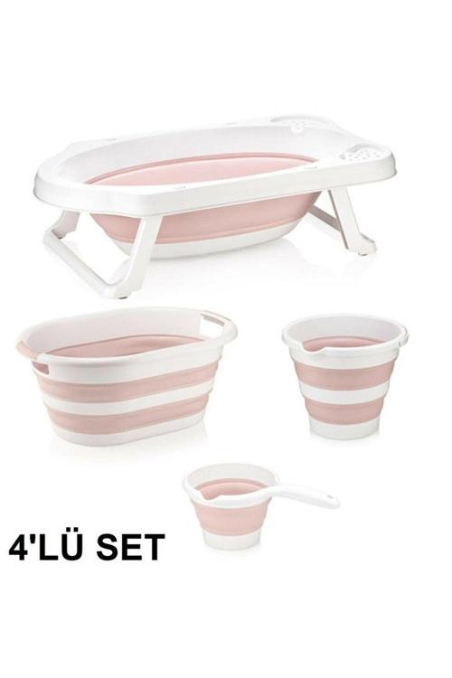 Katlanabılır Banyo Seti Pudra 4 Lü Set
