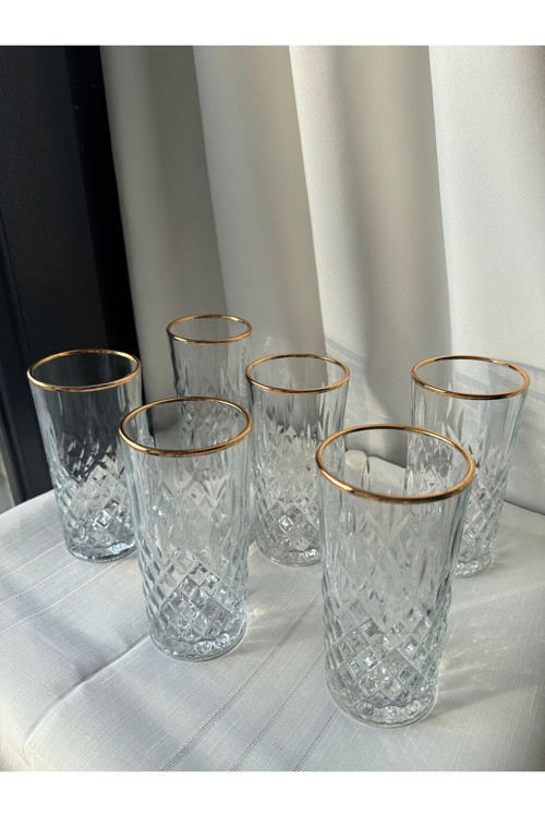 Lara Gold 6’Lı Meşrubat Ve Su Bardağı 356 Ml