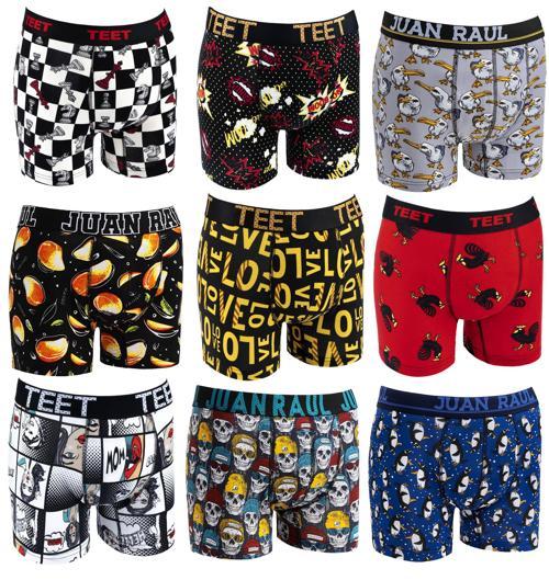 Erkek Boxer Pamuklu Desenli Premium 9'lu Set