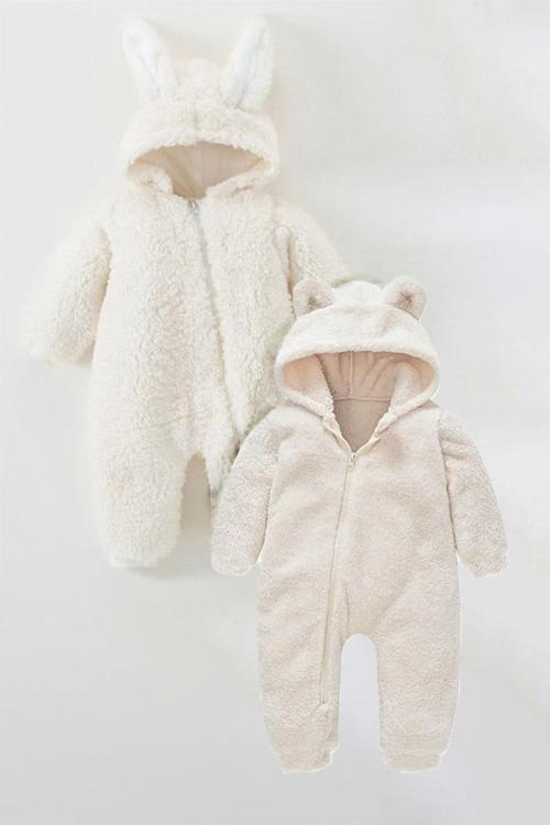 Erkek Kız Bebek Ve Çocuk Peluş Ayıcık Tavşan İkili Tulum