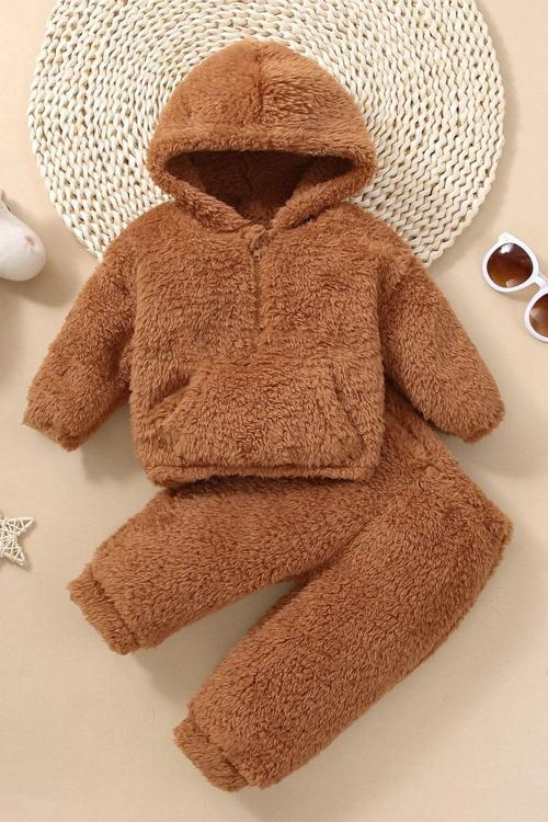 Kız Erkek Bebek Ve Çocuk Peluş Pofuduk Ikili Takım