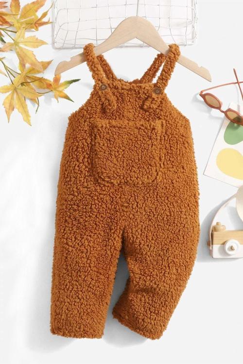 Erkek Kız Bebek Ve Çocuk Peluş Pofuduk Kumaş Aylık Ve Yaş Salopet