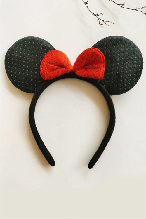Mouse Tasarımlı Fiyonklu Taç