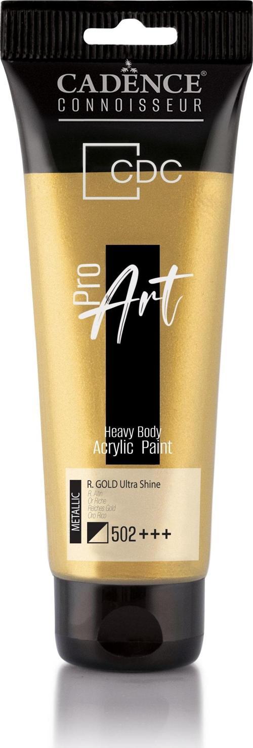PROART HEAVY BODY METALİK ULTRA PARLAK AKRİLİK BOYA PRD-502 R. ALTIN 120 ml