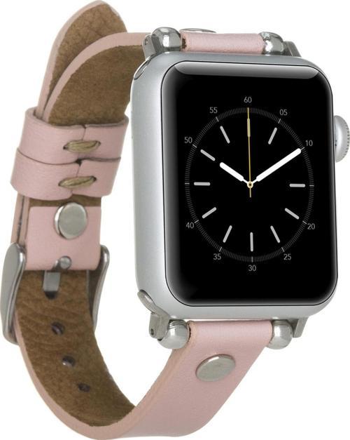 Apple Watch Uyumlu Deri Kordon 38-40-41mm ST NU2 Pembe
