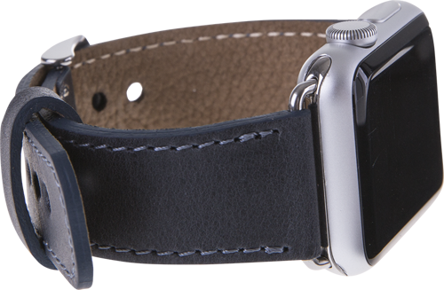 Apple Watch Uyumlu Deri Kordon 42-44-45mm CZ01 Lacivert