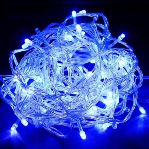 10 Metre Mavi Led Işık Mavi İp Led Işık Kablo Işık 220V Fişli Işık Dekorasyon Işığı Mavi Noel Işığı