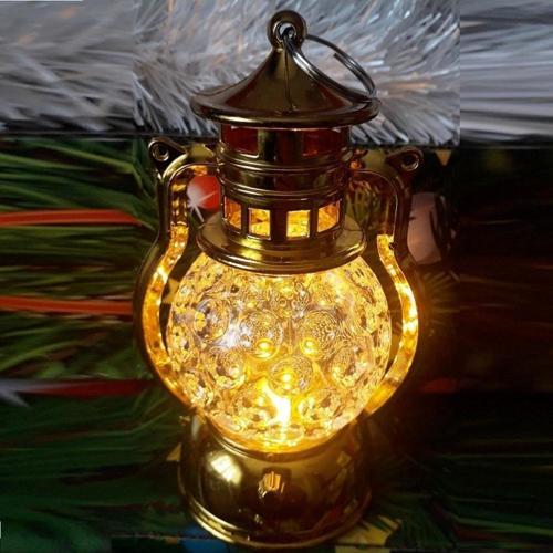 Gold Kristal Fener Işıklı Fener Pilli Fener Lamba Dekor Fener Işıklı Masa Lambası Romantik Hediye
