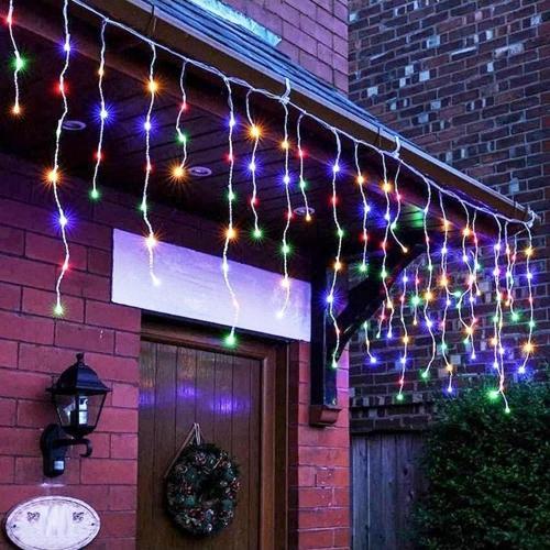 3 Metre Renkli Saçak Perde Led Işık 16 Dallı 60 Cm 50 Cm 30 Cm Perde Işık Saçak Led Işık Renkli Led
