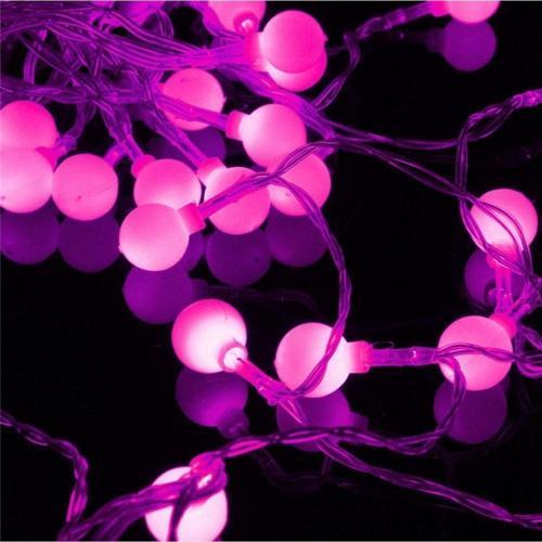 4.30 Metre Pembe Top Led Işık Pembe Işık 220 V Fişli Yılbaşı Ağacı Işığı Pembe Top Işık Pembe Led