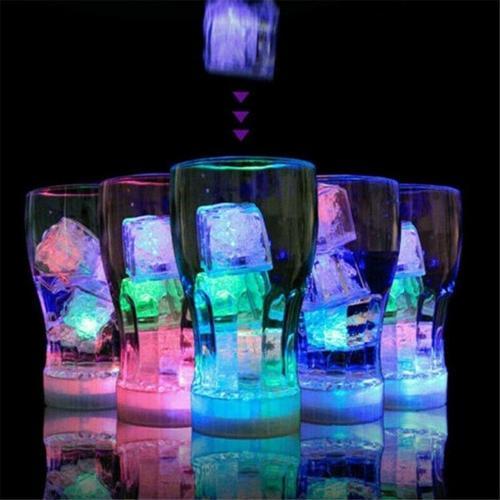 Led Light Ice Cube 12 Adet Led Işıklı Buz Küpü Renkli Kokteyl Işığı Renkli Led Işıklı Buz Küpü Led