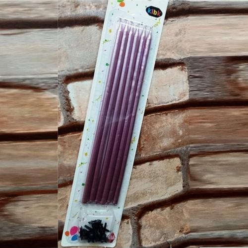 6 Adet Ince Uzun Pembe Pasta Mumu Pembe Doğum Günü Pasta Mumu Pembe Pasta Mumu Pembe Mum Pink Candle