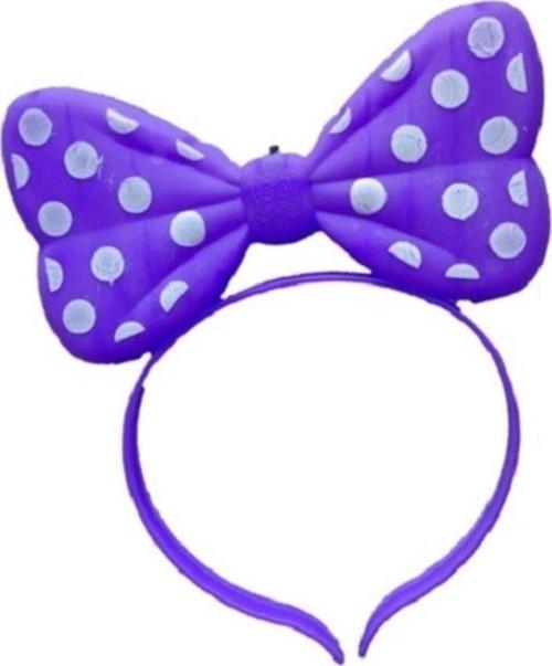 Mor Işıklı Taç Purple Headband Led Light Mor Minnie Mouse Işıklı Taç Mor Miki Taç Konser Işıkları