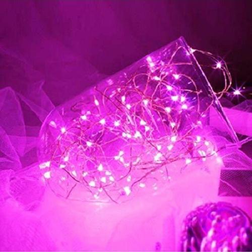 Battery Pink Led Light 10 Metre Pilli Pembe Led Işık Pembe Pilli Işık Kır Düğünü Gelin Yolu Işığı