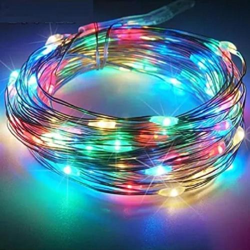 Rgb 5 Metre Renkli Pilli Led Işık Renkli Led Işık Renkli Yılbaşı Ağacı Işığı Parlak Peri Led Işık