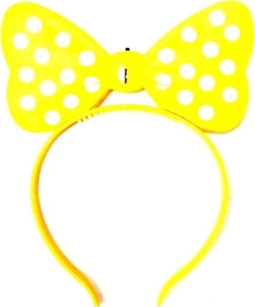 Sarı Işıklı Taç Yellow Headband Led Light Sarı Minnie Mouse Işıklı Taç Sarı Miki Taç Konser Işıkları