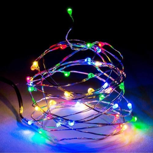Dekor Düğün Işıkları Led Rgb Mikro Peri Ledli Pilli Renkli Led Işık Renkli Pilli Işık 5 Metre Renkli