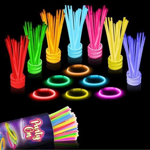 Vıp Kalite 100 Adet Glow Stick Işıklı Fosfor Çubuk Neon Parti Işıkları Işıklı Bileklik Kolye Çubuk
