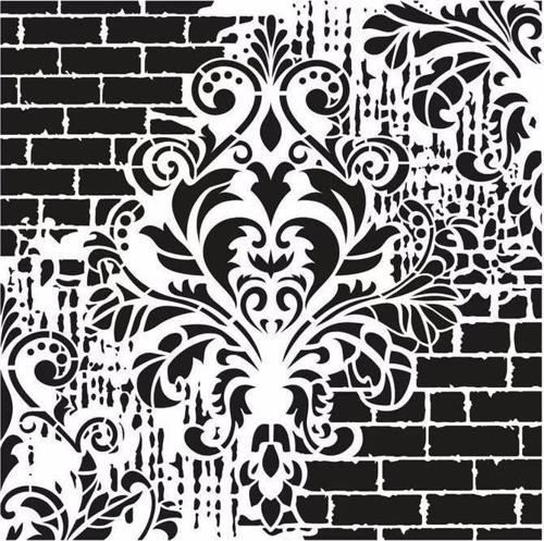 GRUNGE STENCIL GCS-2 45X45