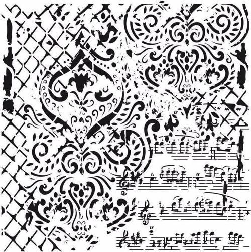 GRUNGE STENCIL MİNİ GCSM-014 25X25