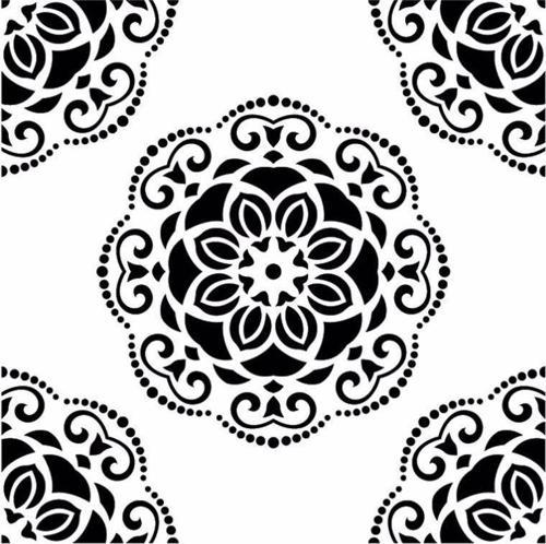 HOME DECOR MİNİ STENCIL HDM-182 25X25