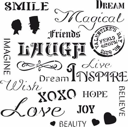HOME DECOR MİNİ STENCIL HDM-55 25X25