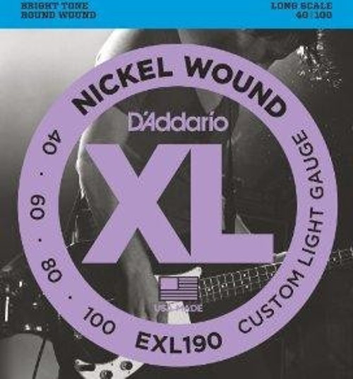 D'Addario EXL190 Bas Gitar Tel Seti 40-100