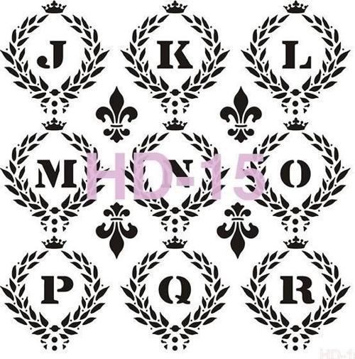 HD015 Home Dekor Stencil 45x45