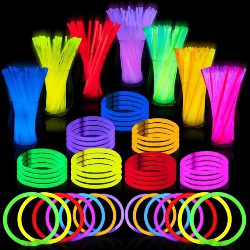 1.Kalite 100 Adet Glow Stick Işıklı Fosfor Çubuk Işıklı Bileklik Işıklı Kolye Işıklı Çubuk Neon