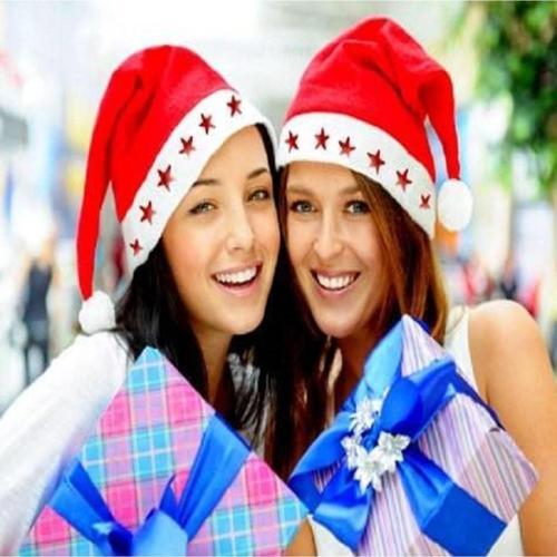 2 Adet Işıklı Noel Baba Şapkası Pilli Led Işıklı Şapka Yılbaşı Parti Şapkası Yılbaşı Şapkası Kırmızı
