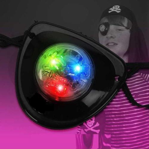 2 Adet Light Up Pırates Eye Patch Led Light Led Işıklı Korsan Göz Bandı Işıklı Korsan Bandı Yılbaşı