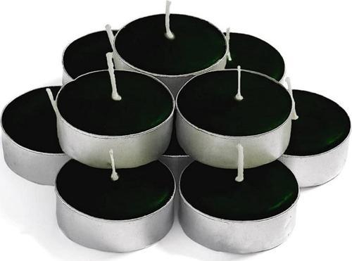 Cadılar Bayramına Özel Vıp Siyah Mum Black Tea Light Candle Siyah Tea Light Mum Siyah Mum 100 Adet