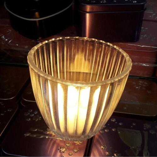 Kır Düğünü Kına Gecesi Dekor Mumluk 14 Adet Büyük Boy Tea Light Cam Mumluk 7X4X8 Cm Cam Mumluk