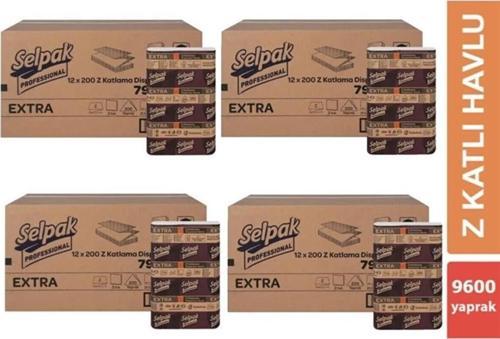 Extra Z Katlama Dispenser Havlu 200'lü 48 Paket 21.5 X 24 cm 4 Koli