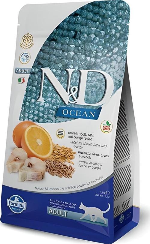 Low Ocean Morina Balık&Portakallı Yetişkin Kedi Maması 1,5 Kg