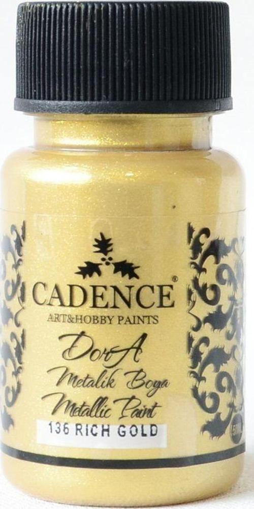 136 Rich Gold Dora Metalik Boya 50ML(cc)