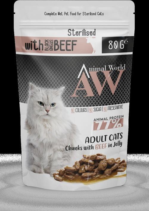 Soslu Sığır Etli Kısırlaştırılmış Kedi Konservesi 80 gr