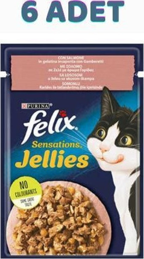 Sensations Somonlu Karidesli Jel Pouch Kedi 6x85 Gr