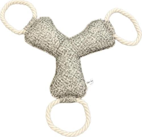 İpli Bumerang Köpek Oyuncağı A.Gri 30cm