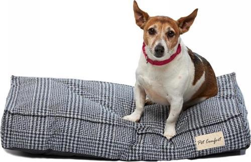 Lima  Lacivert Kareli Köpek Yatağı S 70x40cm