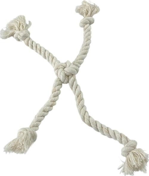 At-getir ve Diş Kaşıma Köpek Oyuncağı, 100% Pamuk, 20cm