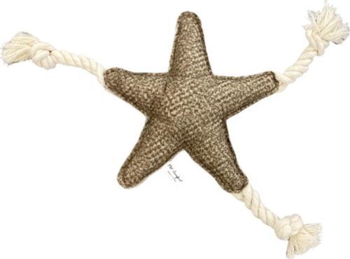 İpli Yıldız Köpek Oyuncağı Kahverengi Ø25cm, 40cm