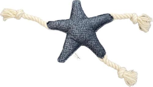İpli Yıldız Köpek Oyuncağı Mavi Ø25cm, 40cm