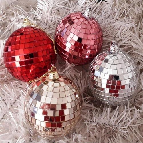 Vıp Kalite 8 Cm 4 Adet Aynalı Disko Topu Pembe Disko Topu Kırmızı Disko Topu Gold Disko Topu Gümüş